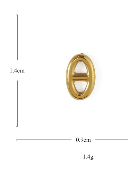 ACCA Titanium Steel Hollow Geometric Minimalist Stud Earring 2