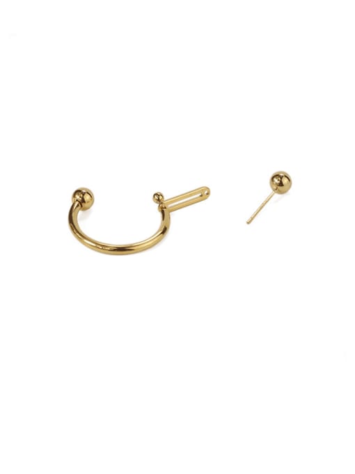 ACCA Brass Geometric Minimalist Stud Earring 2
