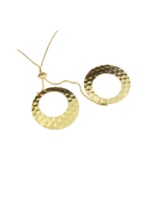 renchi Brass smooth round minimalist Pendant Necklace 0