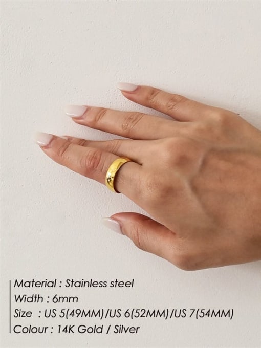 Desoto Stainless steel Geometric Minimalist Band Ring 3
