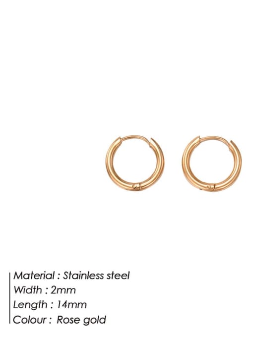 14MM YE25118 Stainless steel Geometric Minimalist Stud Earring