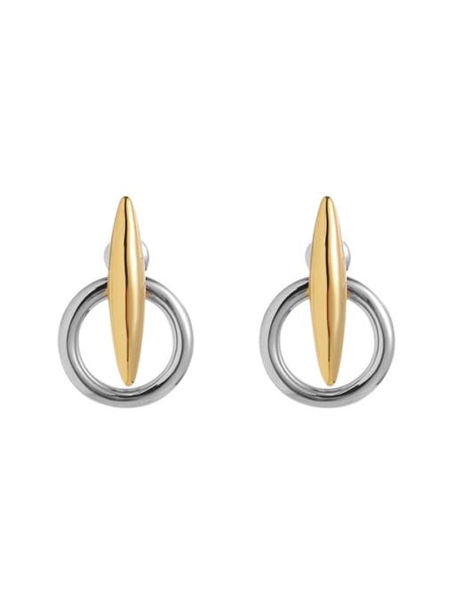 TINGS Brass Geometric Minimalist Stud Earring