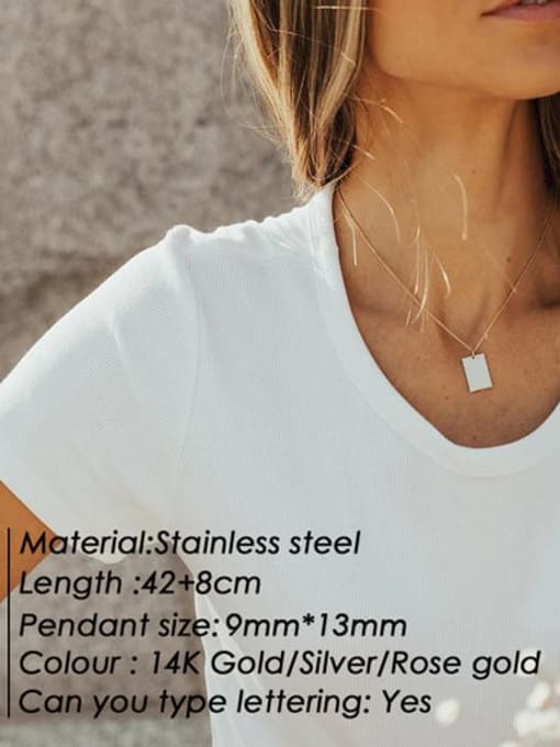 Desoto Titanium Steel Minimalist Laser Geometric Pendant Necklace 1