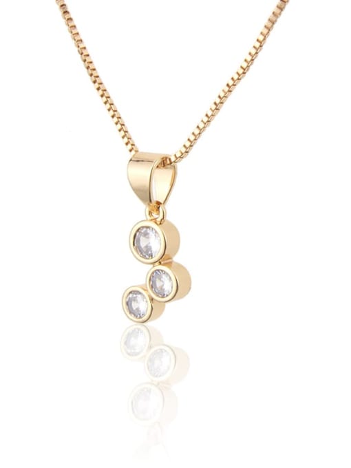 renchi Brass Round Cubic Zirconia Earring and Necklace Set 3