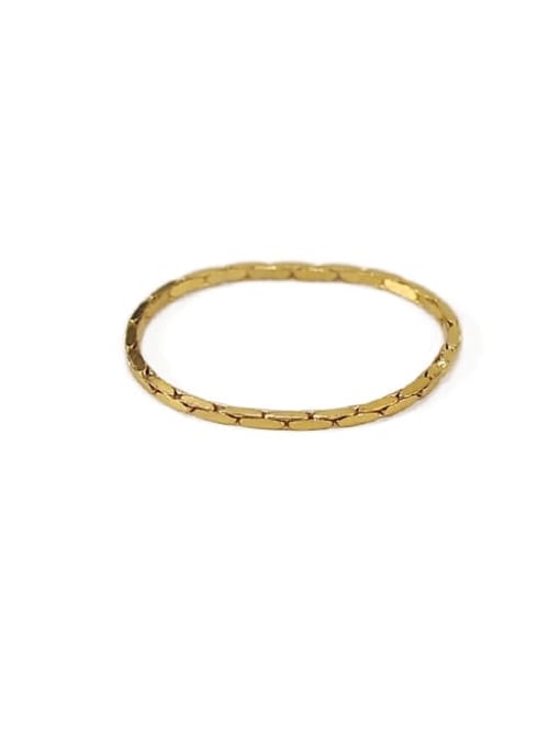 Gold light chain Brass Bead Geometric Minimalist Midi Ring