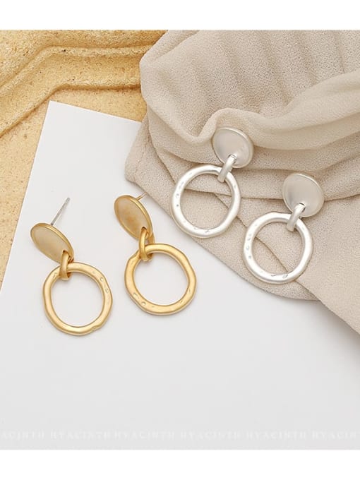 HYACINTH Copper  Minimalist geometry Drop Trend Korean Fashion Earring 1