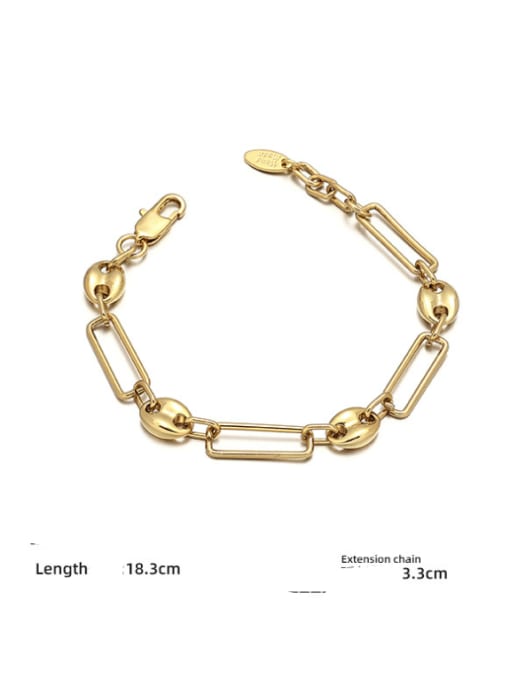 ACCA Brass Geometric Chain Vintage Link Bracelet 2
