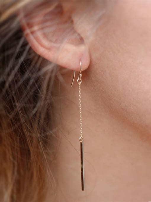Desoto Stainless steel Tassel Minimalist Hook Earring 1