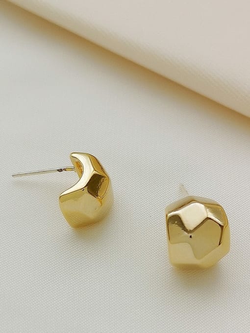 HYACINTH Copper Geometric Minimalist Stud Trend Korean Fashion Earring 2