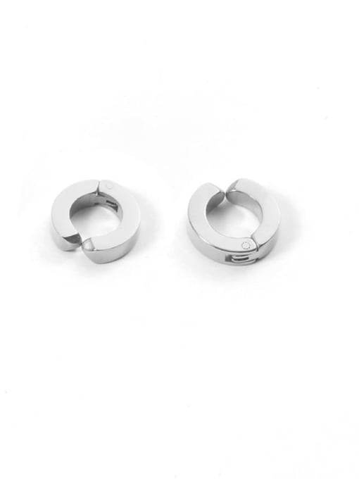 11MM  YE35977 Stainless steel Geometric Minimalist Huggie Earring