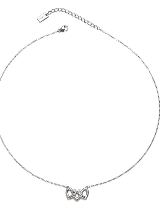Love Necklace Brass Geometric Minimalist Link Necklace