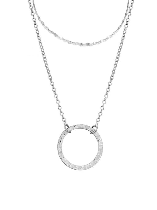 Desoto Stainless steel Round Minimalist Multi Strand Necklace 3