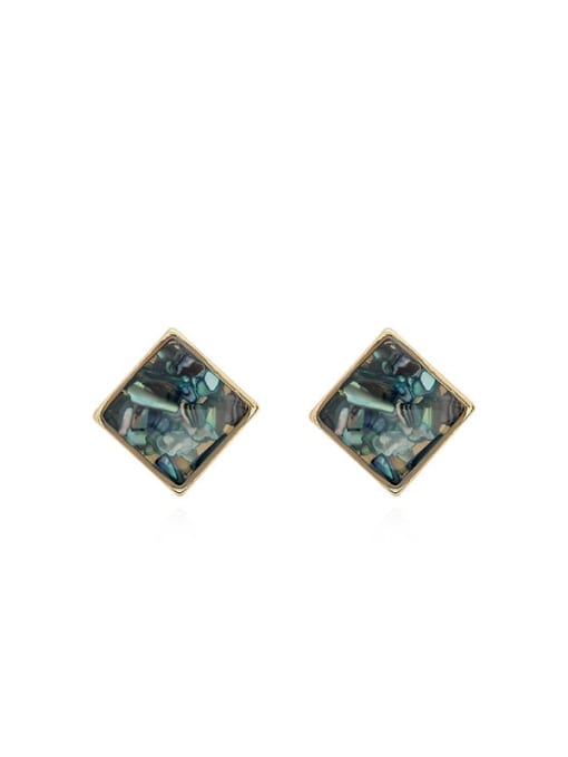 HYACINTH Copper Acrylic Geometric Minimalist Stud Trend Korean Fashion Earring 0