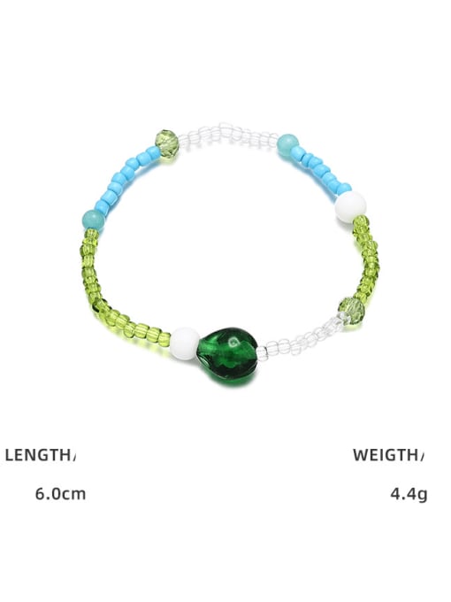 Five Color Natural Stone Multi Color Geometric Artisan Handmade Beaded Bracelet 3