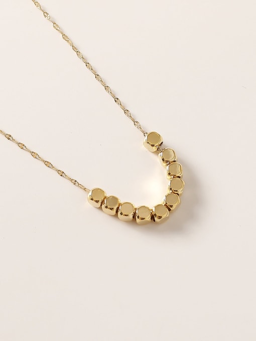 14k Gold Brass  Smooth Locket Minimalist Trend Korean Fashion Necklace