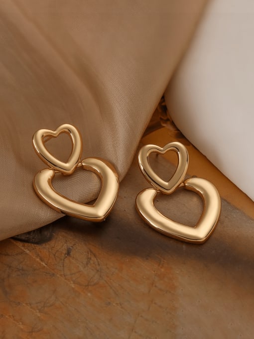 44707 Brass Irregular Hip Hop Drop Earring