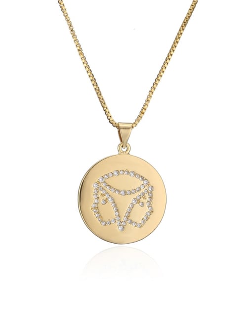 20600 Brass Rhinestone Constellation Minimalist Necklace