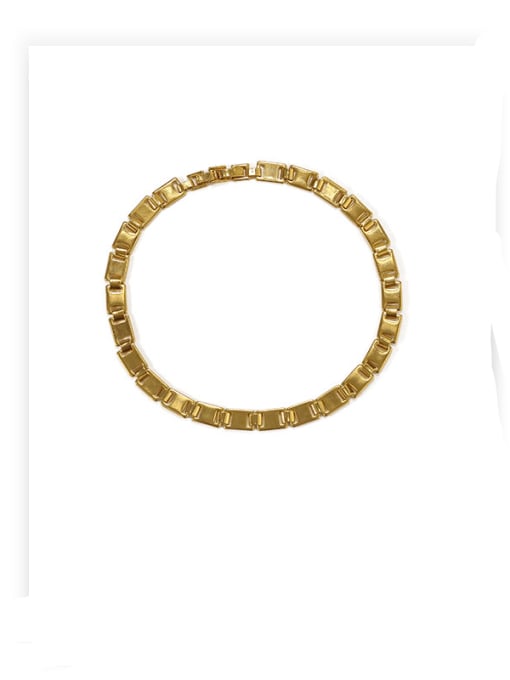 Gold necklace Brass Geometric Minimalist Choker Necklace