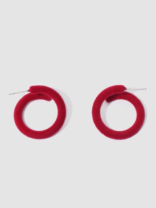 Red line Alloy Geometric Minimalist Stud Earring