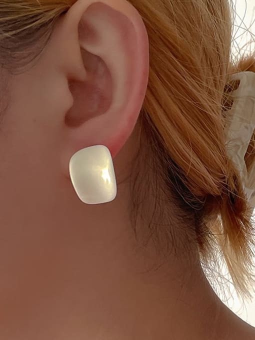 YOUH Zinc Alloy Resin Irregular Minimalist Stud Earring 1