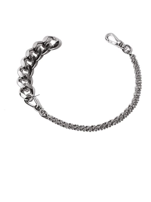 TINGS Brass Geometric Hip Hop Hollow Chain Link Bracelet 0