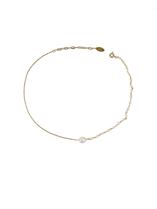 ACCA Brass Freshwater Pearl Round Vintage Necklace