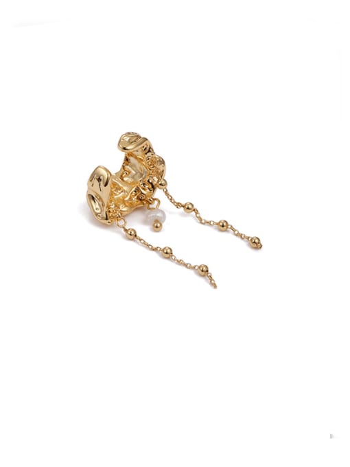 Pearl Earbone clip (Single-Only One) Brass Tassel Hip Hop Single Earring(Single-Only One)