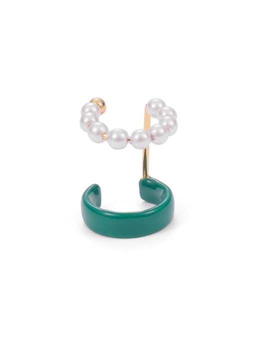 ACCA Brass Imitation Pearl Geometric Minimalist Single Earring