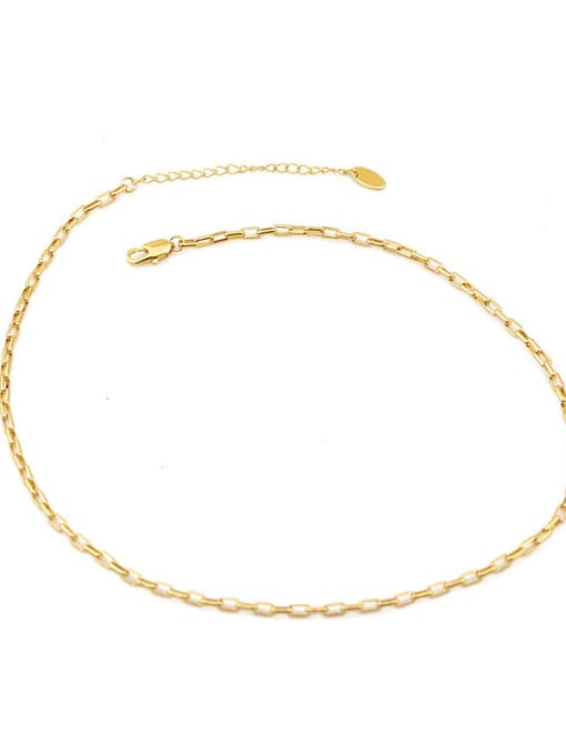 Grid chain Brass Geometric Minimalist Choker Necklace