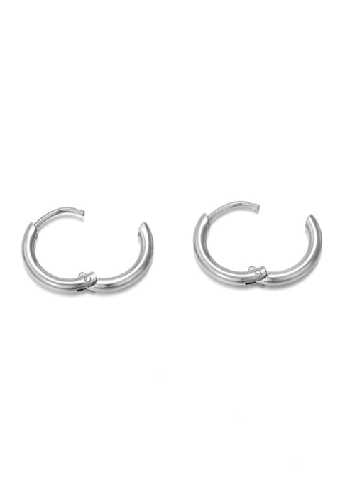 Desoto Stainless steel Round Minimalist Hoop Earring 3