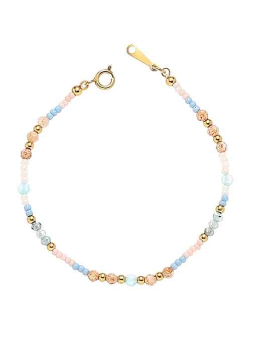 Bracelet (waiting for shipment) Brass Glass beads Geometric Trend Beaded Necklace