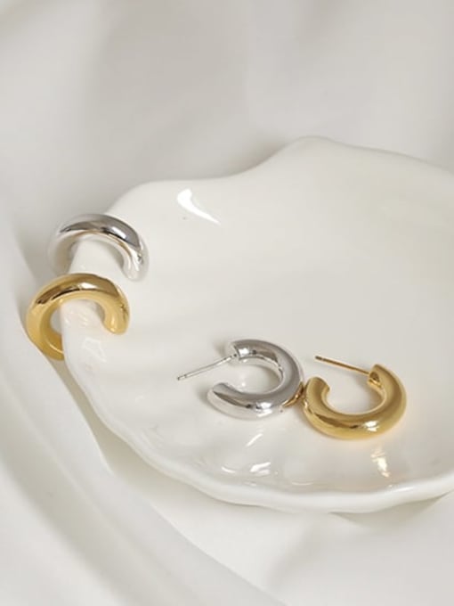 ACCA Brass Irregular Minimalist Stud Earring