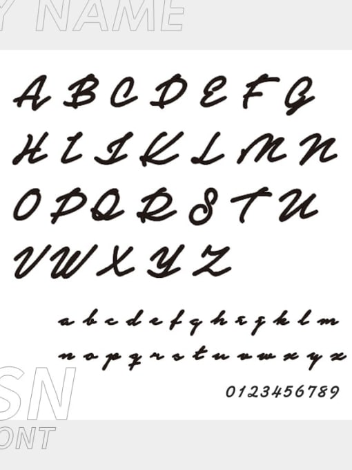 SN Font Stainless Steel Name Necklace Custom DIY Letter Pendant