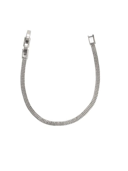 platinum Wide Bracelet Brass Geometric chain Vintage Necklace