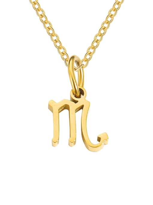 Scorpio Gold Stainless steel Constellation Minimalist Necklace