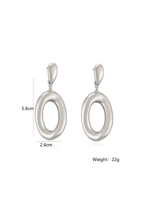 AOG Brass Geometric Minimalist Drop Earring 2