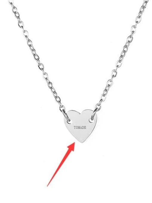 Desoto Stainless steel Love heart 7mm Necklace 2