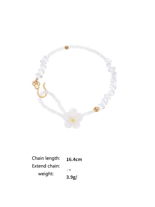 Five Color Brass Trend Flower Bracelet and Necklace Set 2