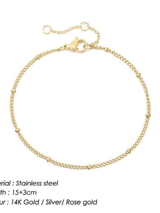 Single layer 14K Gold Stainless steel Imitation Pearl Irregular Minimalist Strand Bracelet