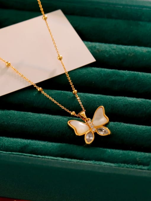 HYACINTH Brass Butterfly Minimalist Necklace 1