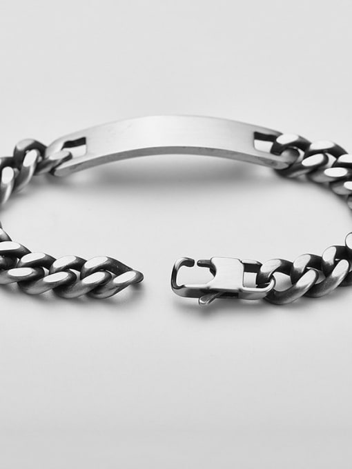 Ke Hong Titanium geometry Minimalist Link Bracelet 2