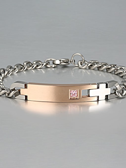 11 Titanium Smooth Minimalist Link Bracelet