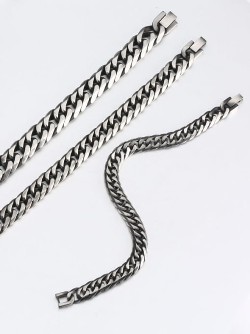 Ke Hong Titanium Geometric Minimalist Link Bracelet 0