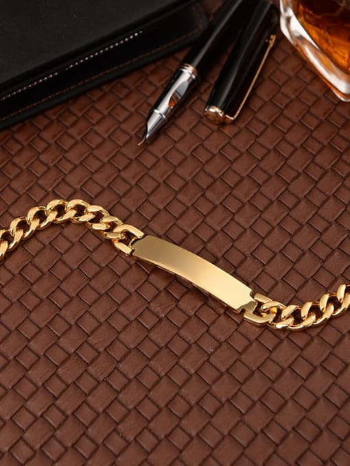 Ke Hong Titanium Geometric Minimalist Link Bracelet 2