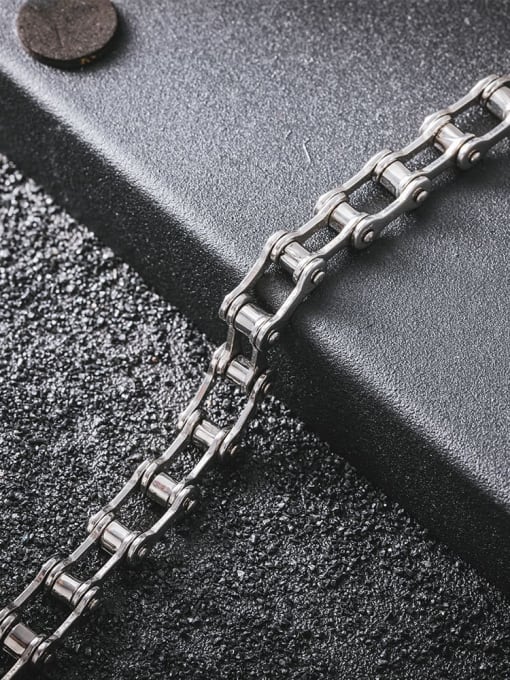 WOLF Titanium Steel Irregular Hip Hop Bracelet 2
