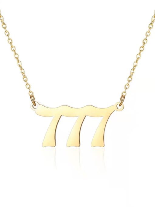 777 Stainless steel Number Minimalist Necklace