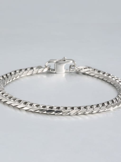 Steel color (0.7cm wide) Titanium Vintage Fashion Multi Color Polished Titanium Steel Bracelet
