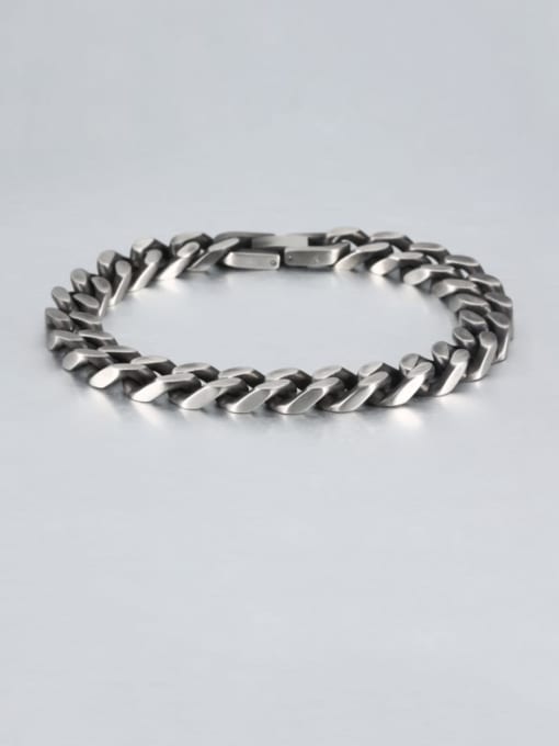 Ke Hong Titanium Steel Irregular Vintage Link Bracelet 2