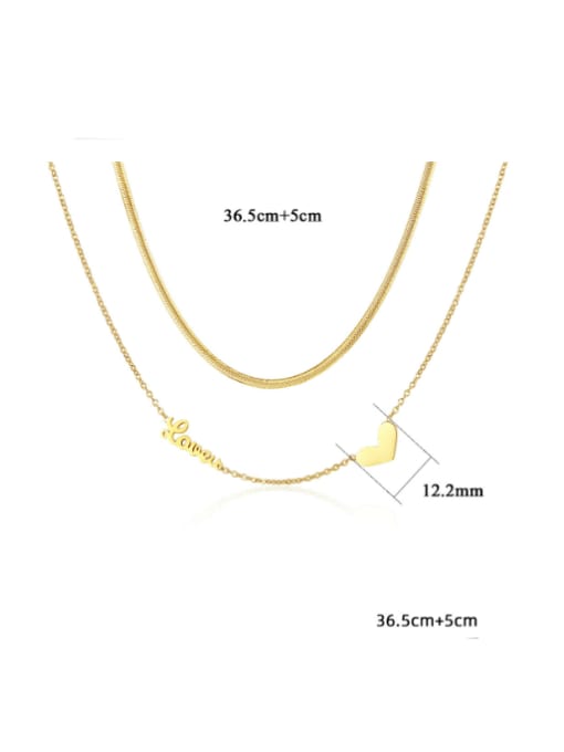 Teem Men Stainless steel Letter Trend Multi Strand Necklace 3