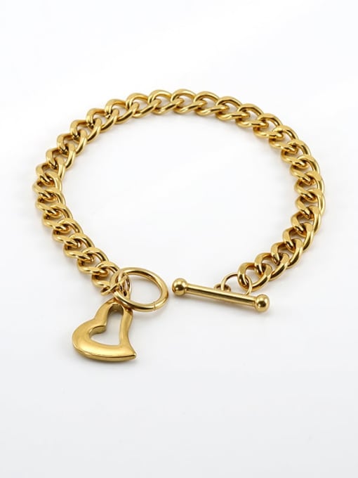 Bracelet Stainless steel Heart Hip Hop Hollow Chain Necklace
